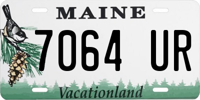 ME license plate 7064UR