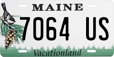 ME license plate 7064US