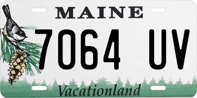 ME license plate 7064UV