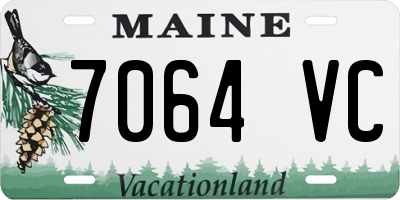ME license plate 7064VC