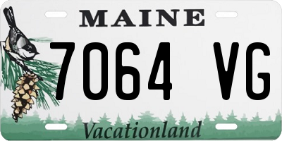 ME license plate 7064VG