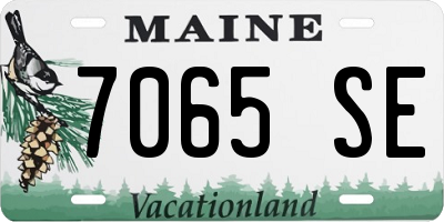 ME license plate 7065SE