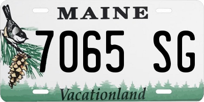 ME license plate 7065SG