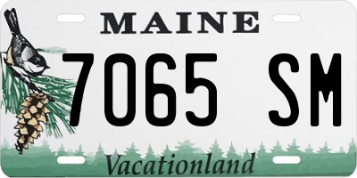 ME license plate 7065SM