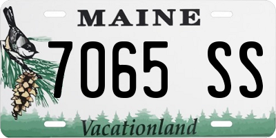 ME license plate 7065SS