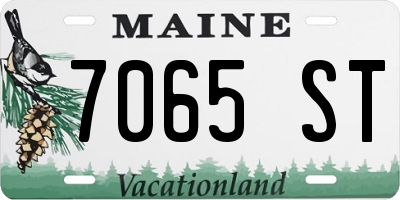 ME license plate 7065ST
