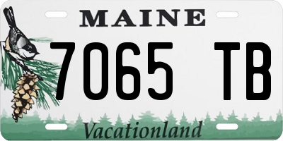ME license plate 7065TB