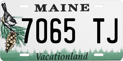 ME license plate 7065TJ