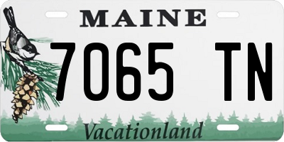 ME license plate 7065TN