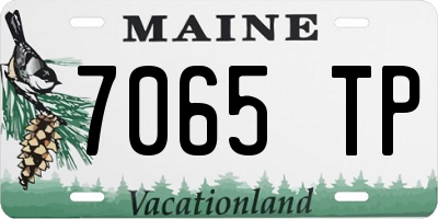 ME license plate 7065TP