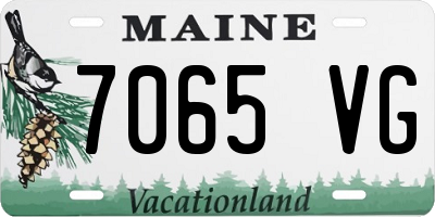 ME license plate 7065VG