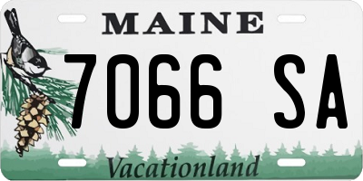 ME license plate 7066SA