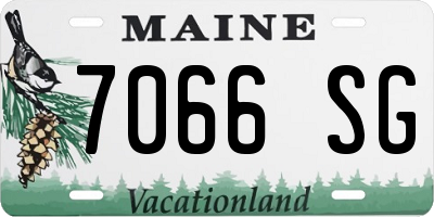 ME license plate 7066SG