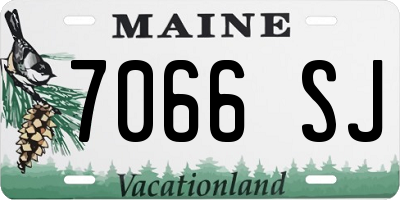 ME license plate 7066SJ