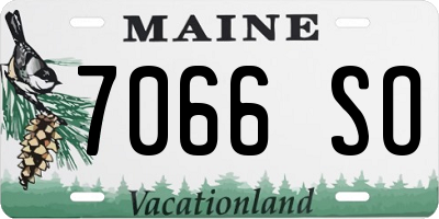 ME license plate 7066SO