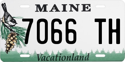 ME license plate 7066TH
