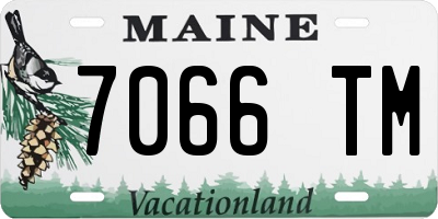 ME license plate 7066TM