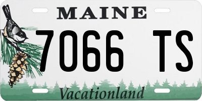 ME license plate 7066TS