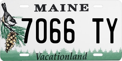 ME license plate 7066TY
