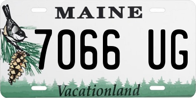 ME license plate 7066UG