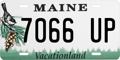 ME license plate 7066UP