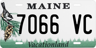 ME license plate 7066VC