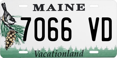 ME license plate 7066VD