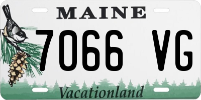 ME license plate 7066VG