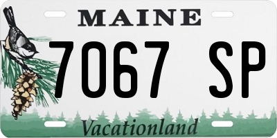 ME license plate 7067SP