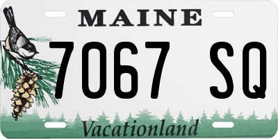 ME license plate 7067SQ