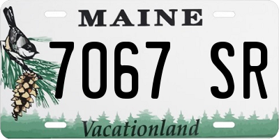 ME license plate 7067SR