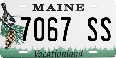 ME license plate 7067SS