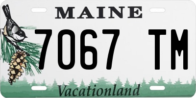 ME license plate 7067TM