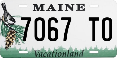 ME license plate 7067TO