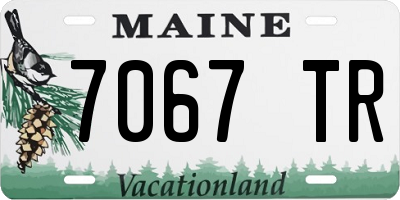 ME license plate 7067TR
