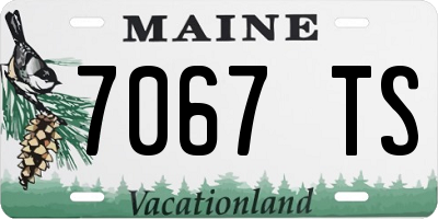 ME license plate 7067TS