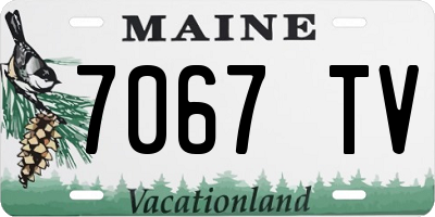 ME license plate 7067TV