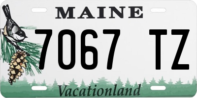 ME license plate 7067TZ