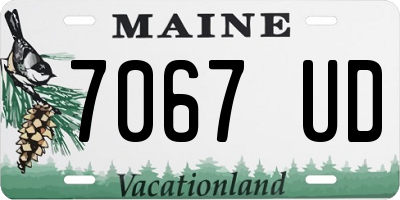 ME license plate 7067UD