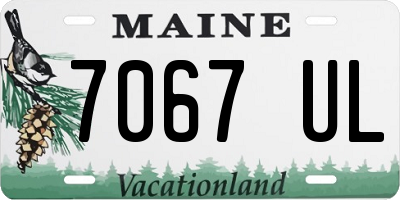 ME license plate 7067UL