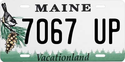 ME license plate 7067UP