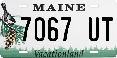 ME license plate 7067UT