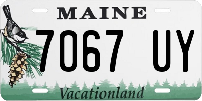 ME license plate 7067UY