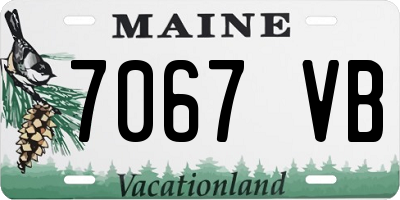 ME license plate 7067VB