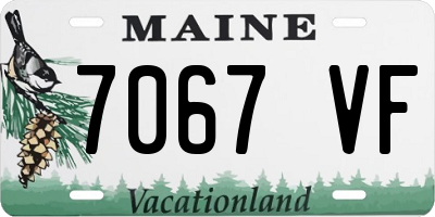 ME license plate 7067VF