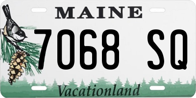 ME license plate 7068SQ