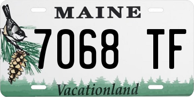 ME license plate 7068TF