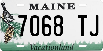 ME license plate 7068TJ