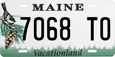 ME license plate 7068TO