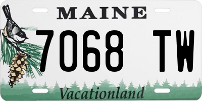 ME license plate 7068TW